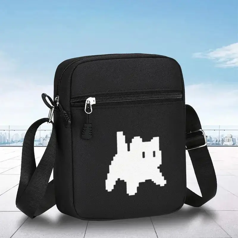 Retro 8-Bit Pixel Crossbody Bag for Strap Gaming Sling Backpack Handheld Messenger Bag Pixelated with Golden Unisex Street Style - view 3