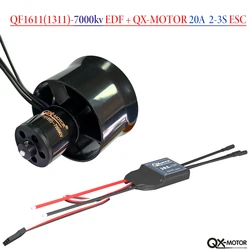 QX-Motor 30mm 6 Blades EDF Unit With QF1611 7000KV 14000KV 6000KV 5000KV Brushless Motor for Fixed-Wing Aircraft