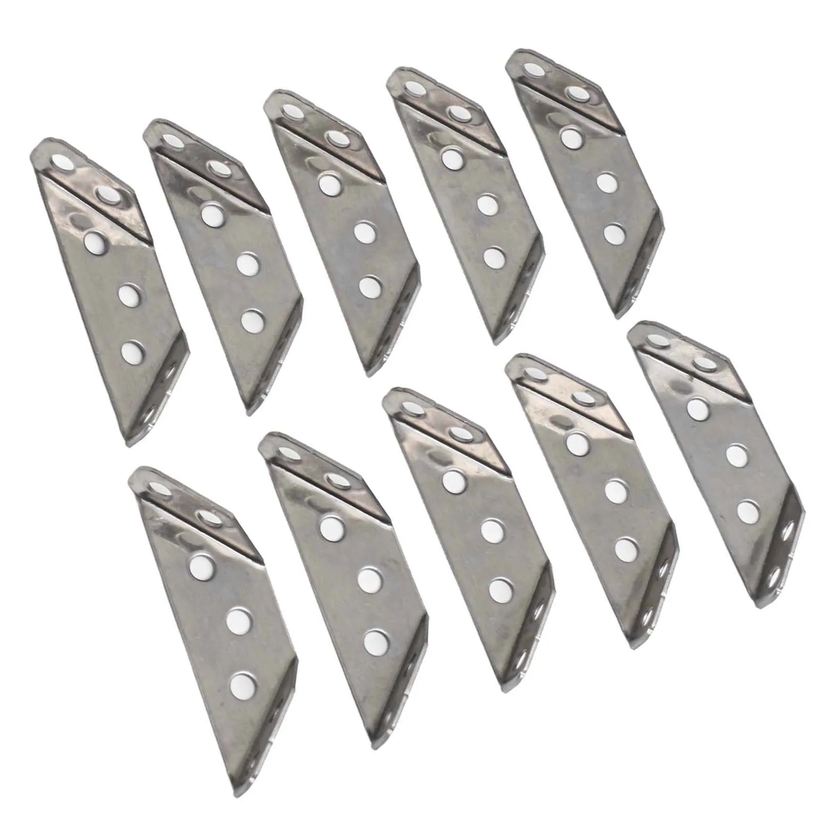 10pcs Corner Code Angle Corner Bracket Connector Stainless Steel Support Bracket Furniture Shelf Fastener Fixed Connector