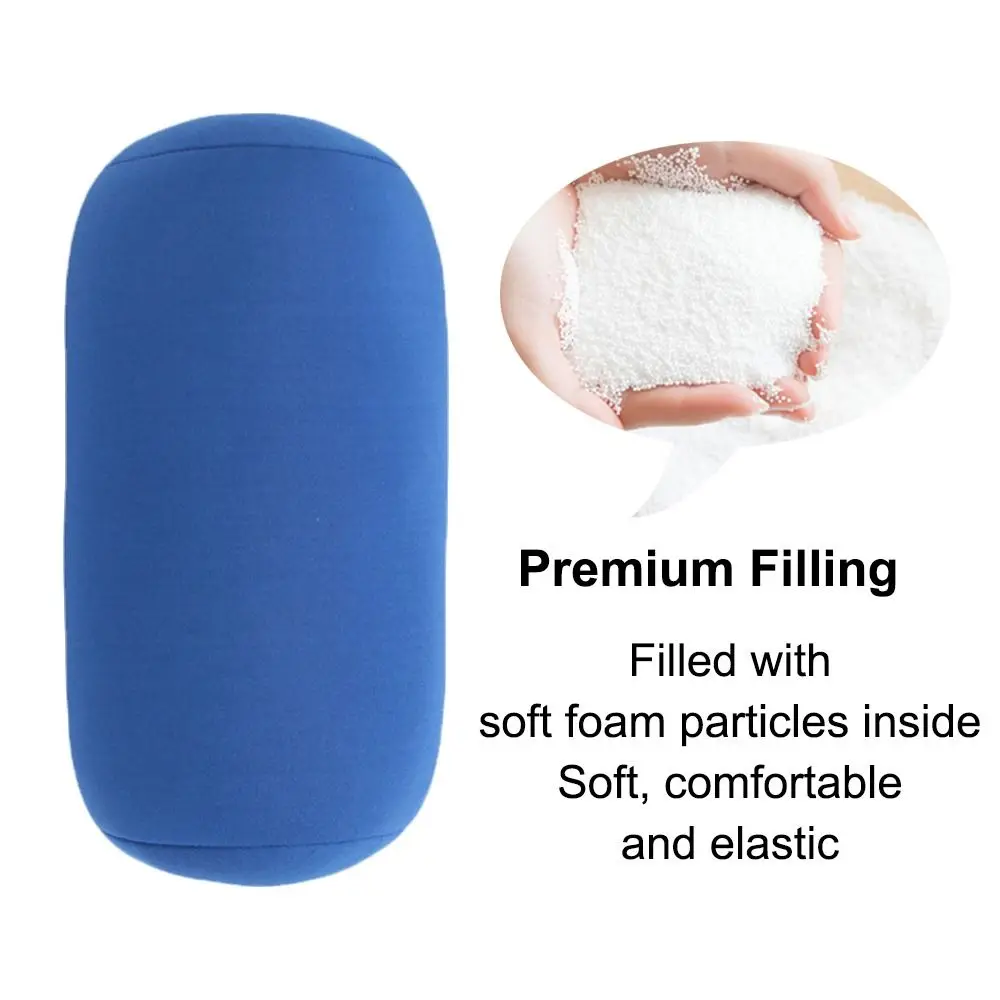 New Mini Microbead Bolster Tube Pillow Foam Particle Comfortable Back Cushion Seat Pillow Travel Use