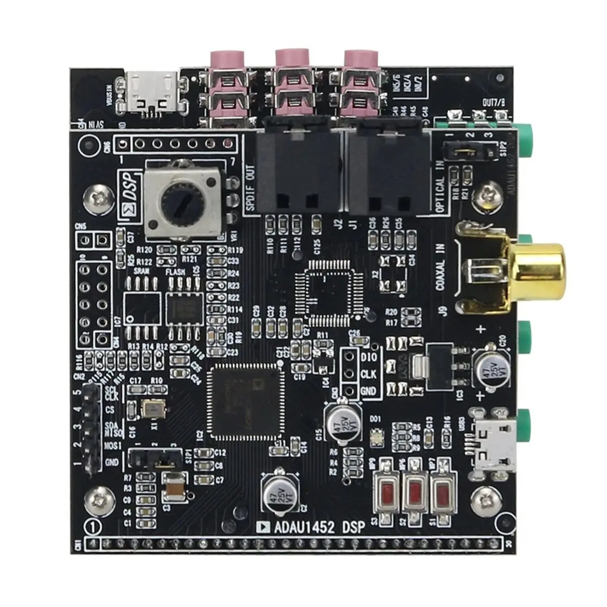 ADAU1452- Development Board +CS42448 6 in 8 Out Decoder Board Support SPI/