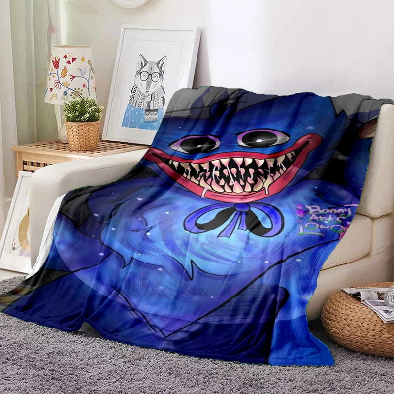 P-Poppy Playtime Inspired Gift Blanket for Beds Thrilling Horror Game Sofa Bedding Room Decoration Picnic Blanket