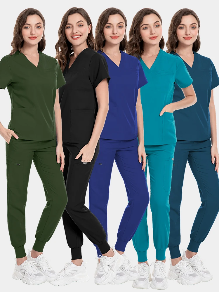 مجموعة ملابس نسائية عالية الجودة من ort Sve V-Ne Nurse orms ملابس نسائية جديدة من البوليستر قابلة للتنفس عبر الحدود