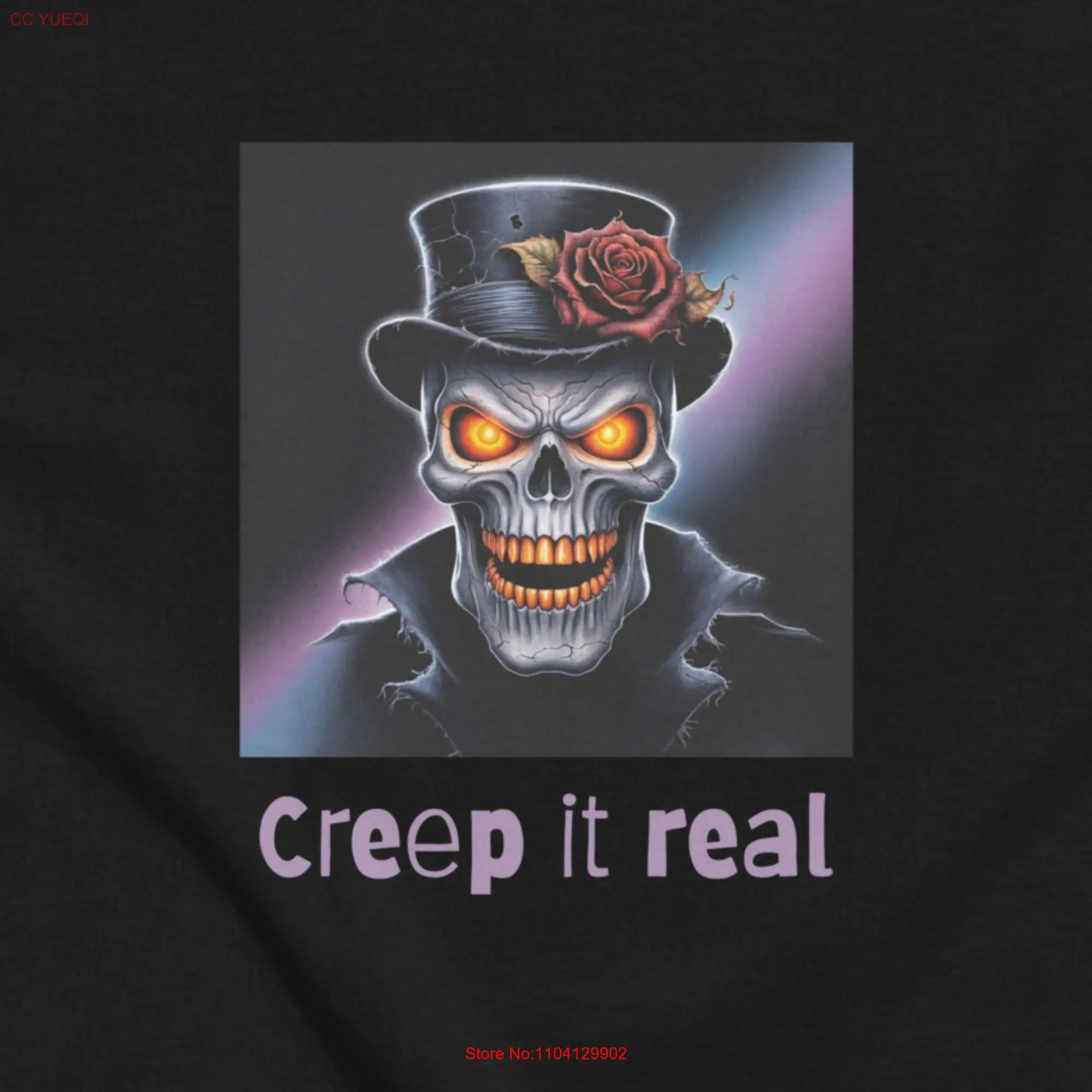 Creep It Real scary halloween trick or treat tee shirt classic cotton perfect for Fright Night Parties Fancy Dress