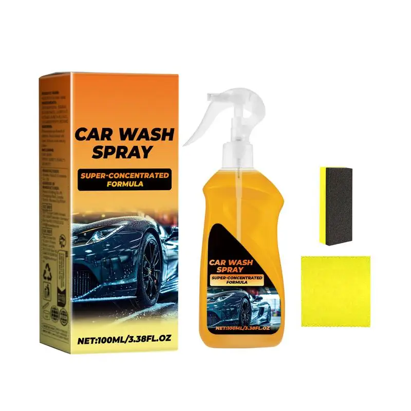 

Car Wash Liquid 100ml Car Wash Spray Headliner Cleaner For Car Interior Multipurpose Car Glass Cleaner Waterless Car Wash For