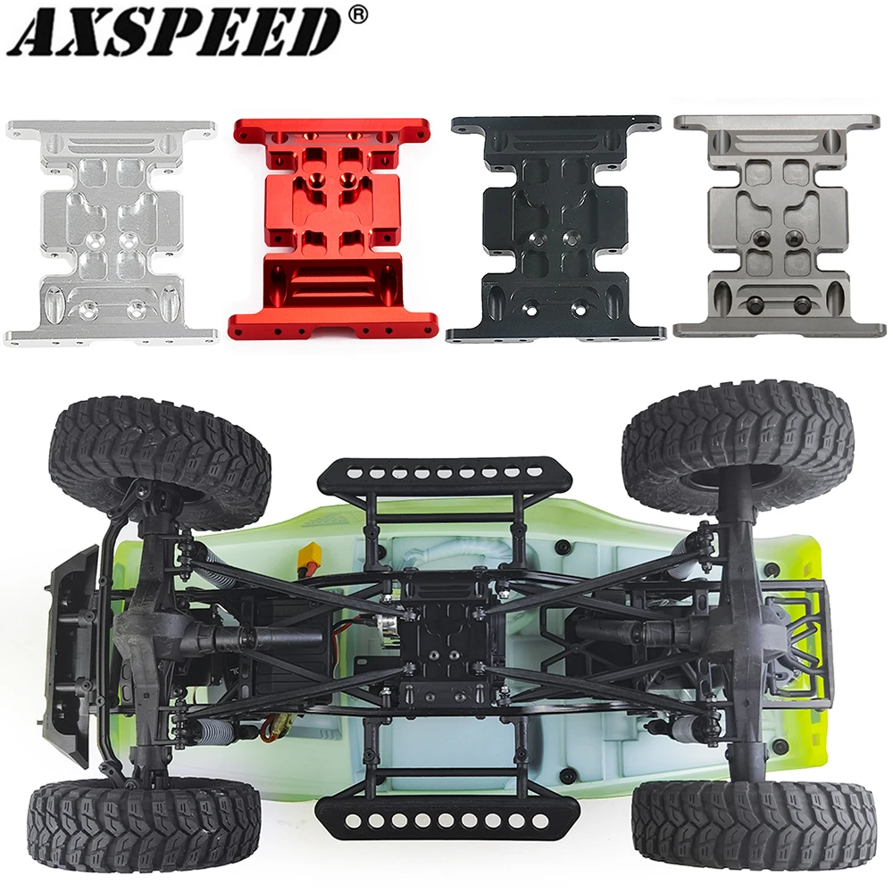 AXSPEED Chassis-Mittelunterfahrschutz aus Aluminiumlegierung für Axial SCX10 90047 Wrangler 1/10 RC Crawler Car, verbesserte Teile