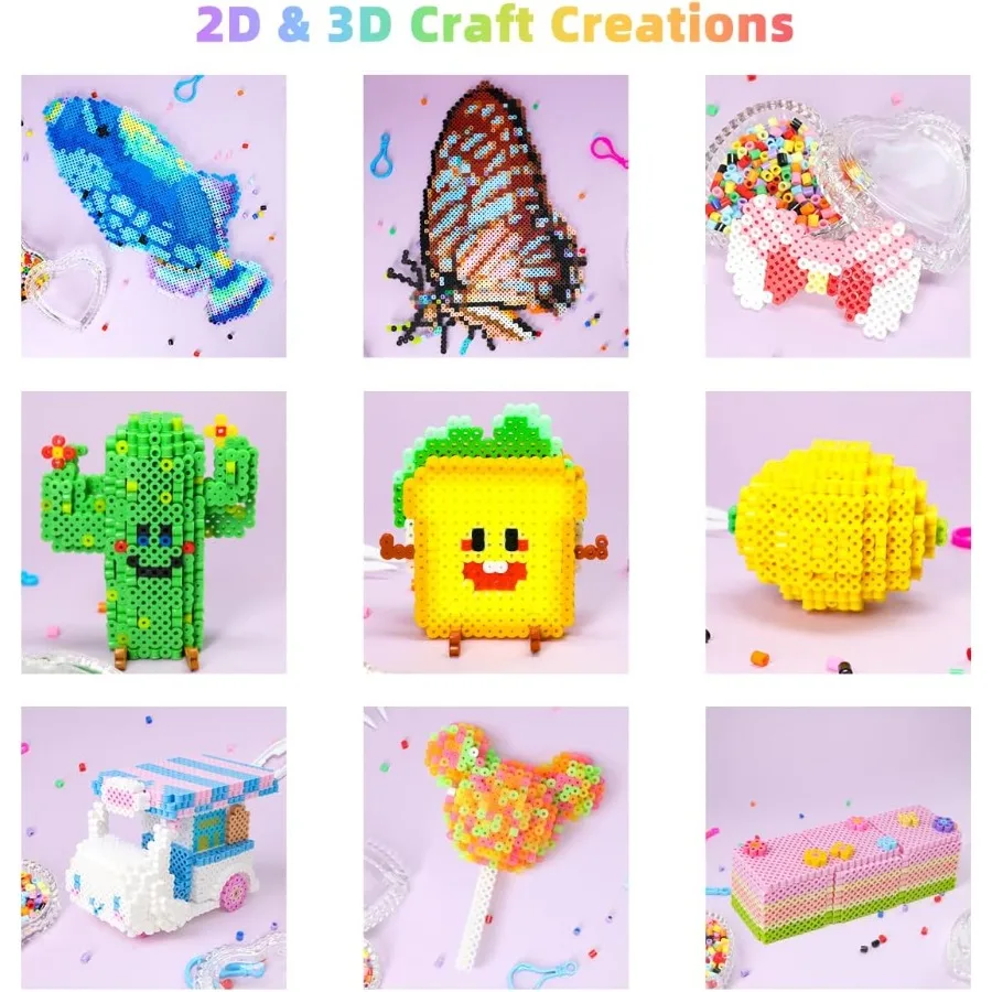 Zekeringkralenset 11000 stuks 36 kleuren kralen voor knutselen voor meisjes van 5 jaar oud 5 mm smeltkralenset inclusief 5 pegboards strijken