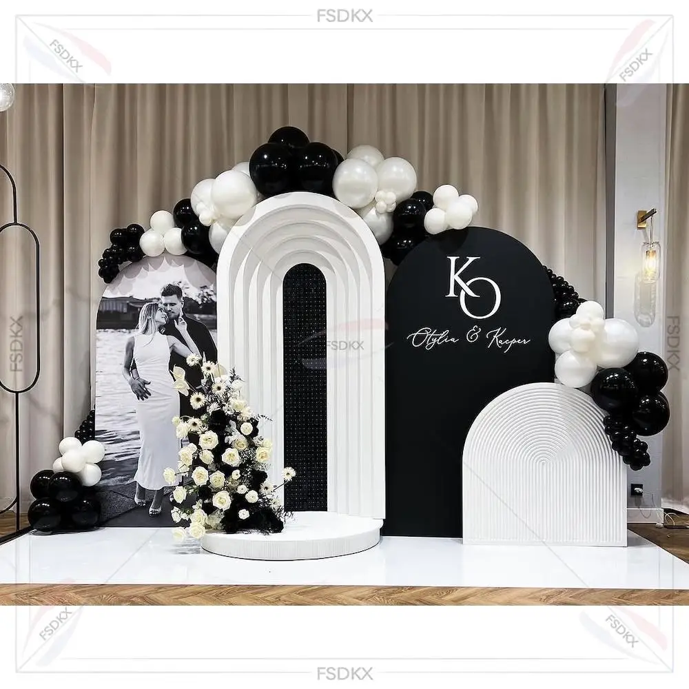 

Custom Event PVC Backdrop 3D Rippled Acrylic Arch Backdrop Props With