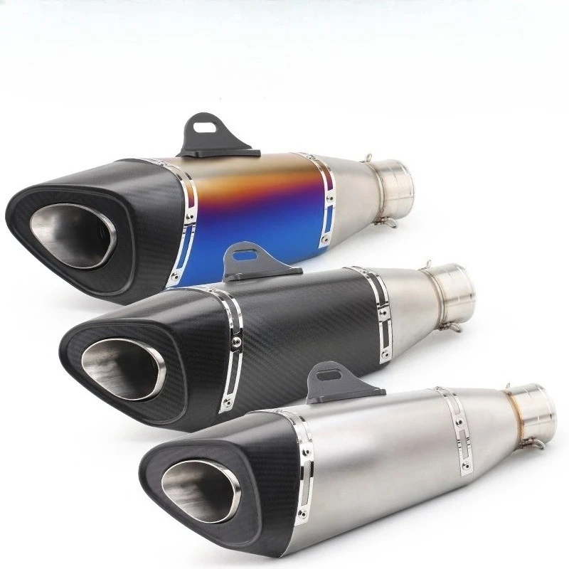 

Universal 51mm 60mm Motorcycle Exhaust Pipe Escape Carbon Fiber Muffler for CBR650R S1000RR Ninja400 CBR1000RR R1 R6