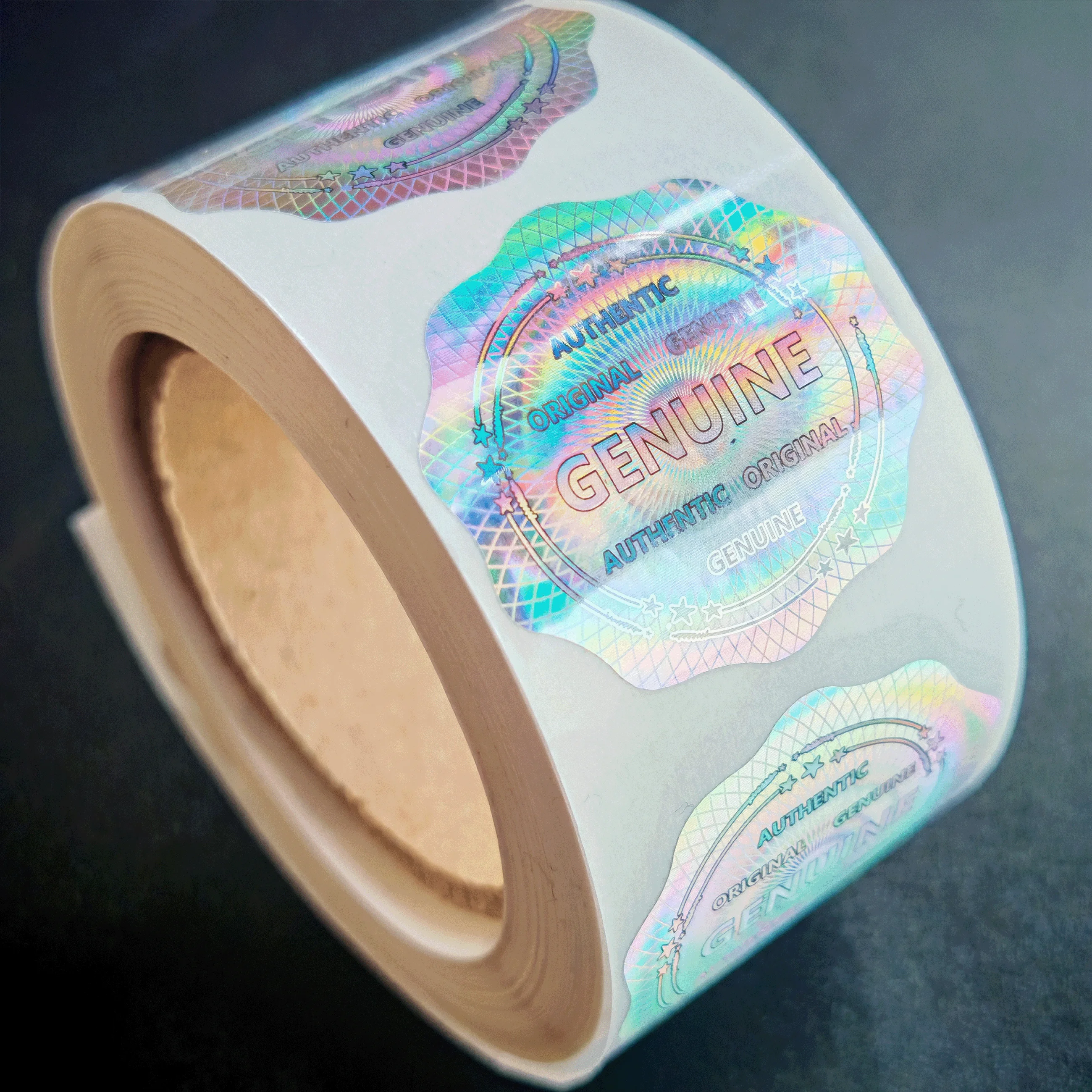 500 Adesivos Holográficos Genuínos Antiviolação, Etiquetas de Segurança Holográficas a Laser, Adesivos de Selo de Garantia Original Vazia