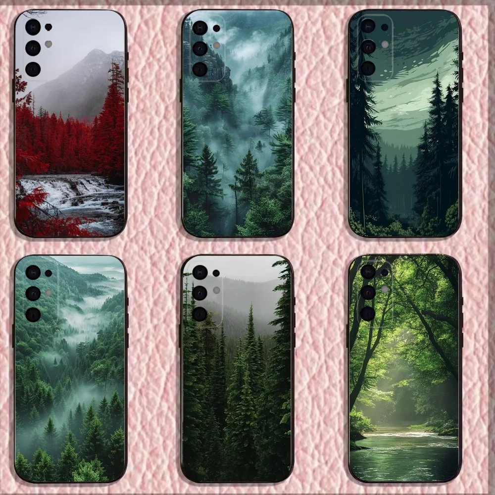 

Mountain Forest Phone Case For Samsung S25,S24,S21,S22,S23,S30,Ultra,S20,Plus,Fe,Lite,Note,10,9,5G Black Cover