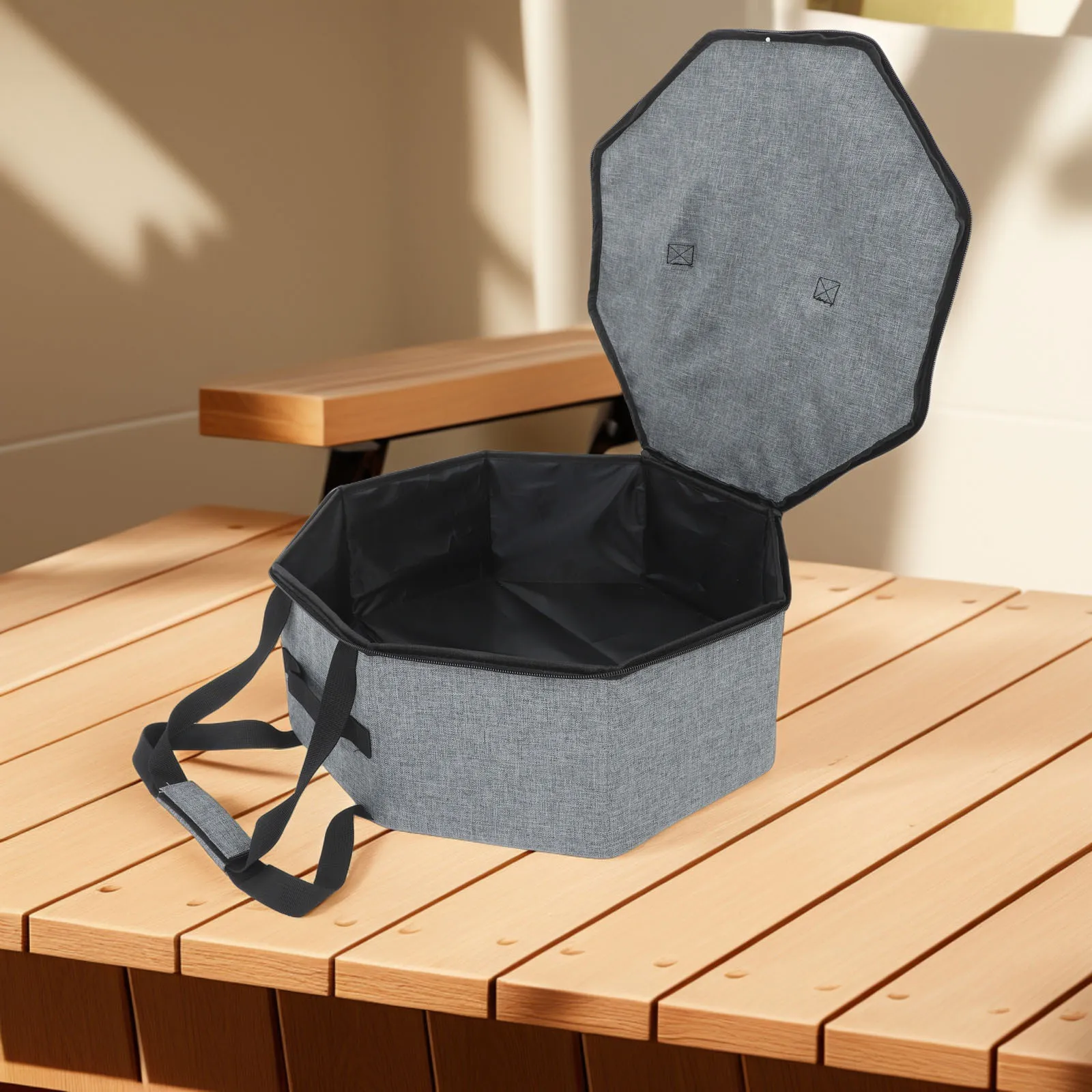 

Foldable Hat Storage Box Large Capacity Round Organizer for Cowboy Hats Dustproof Portable Container Travel Home Use