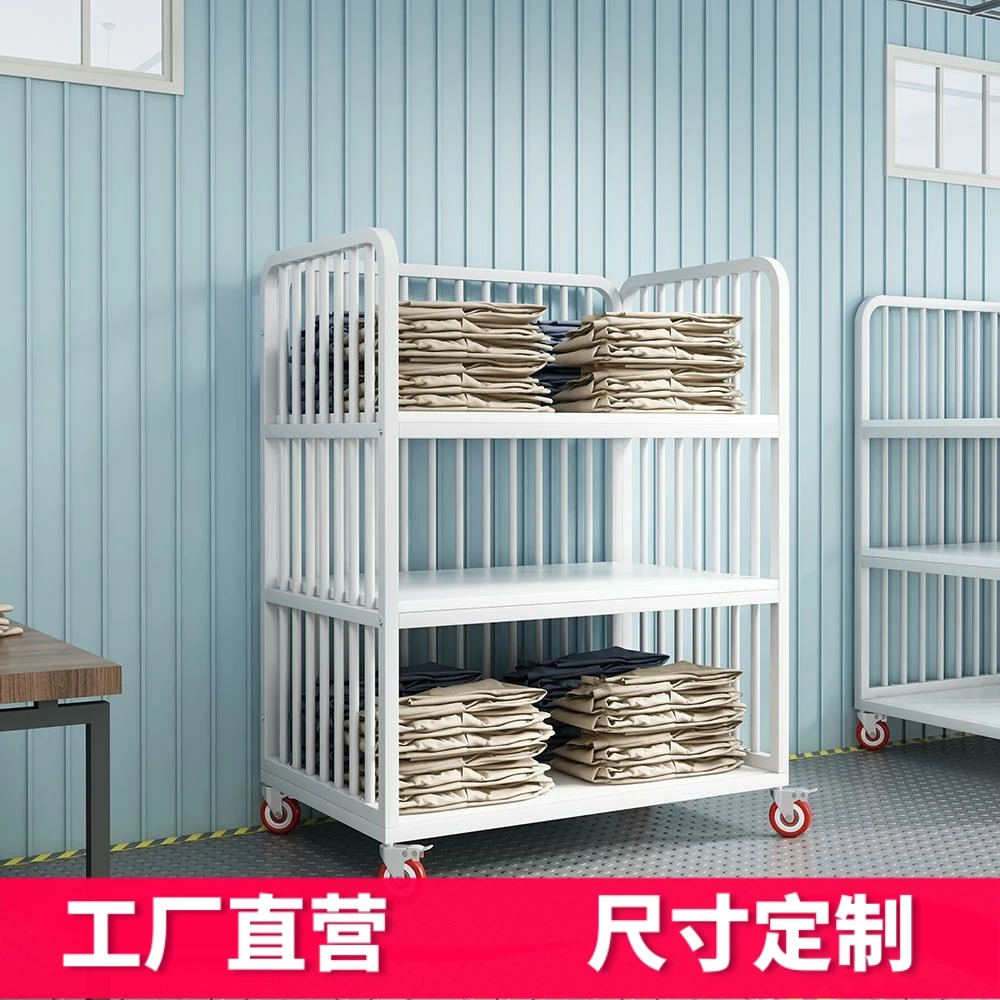 Clothing factory special fence trolley cutting car garment turnover car material packaging push cloth cart fabric stacking car