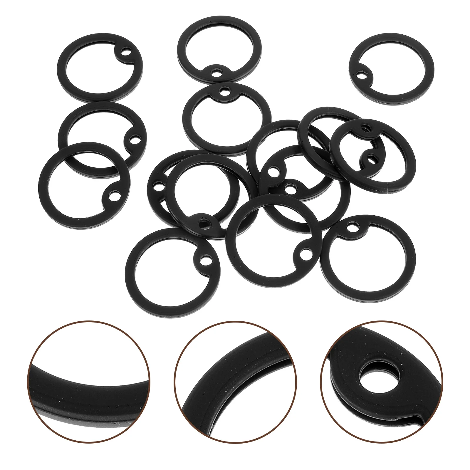 

15pcs Dog Tag Silencers Silicone Sound Reduction Circle Id Medium Military Pet Accessories Thick Material Long Life