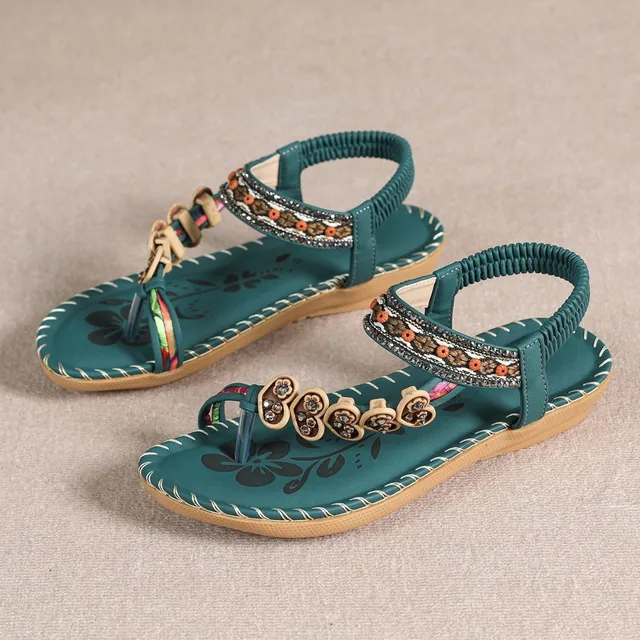 Sandalias étnicas bohemias para mujer: estilo playa y vacaciones