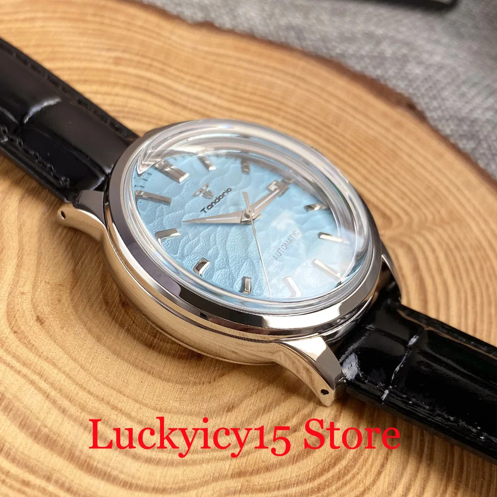 20Bar Waterpoof Tandorio 40MM White Yellow Blue Black Dial Auto Japan NH35A G Watch Men Double Dome Sapphire Crystal Screw Crown