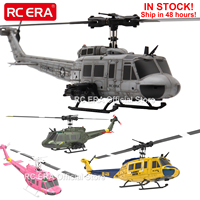 RC ERA Weathered Marine C032 UH1Huey One Click Inverted Flight TOF Optical Flow Gyro Stabilized RC Helicopter for Adults