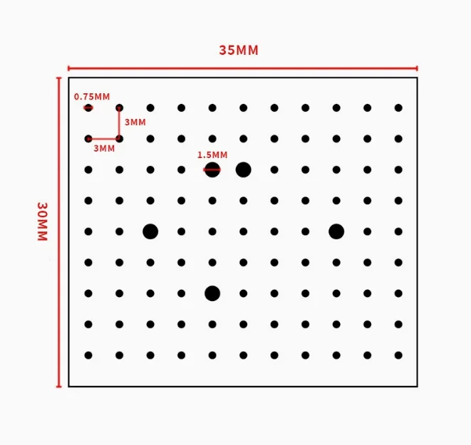 High Precision Halcon 11x9 Dot Grid Calibration Board for Machine Vision Camera Calibration