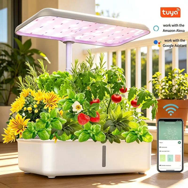 

Умная система для выращивания растений Tuya WiFi: гидропоника, LED-подсветка, без почвы, с автополивом, для домашнего садоводства