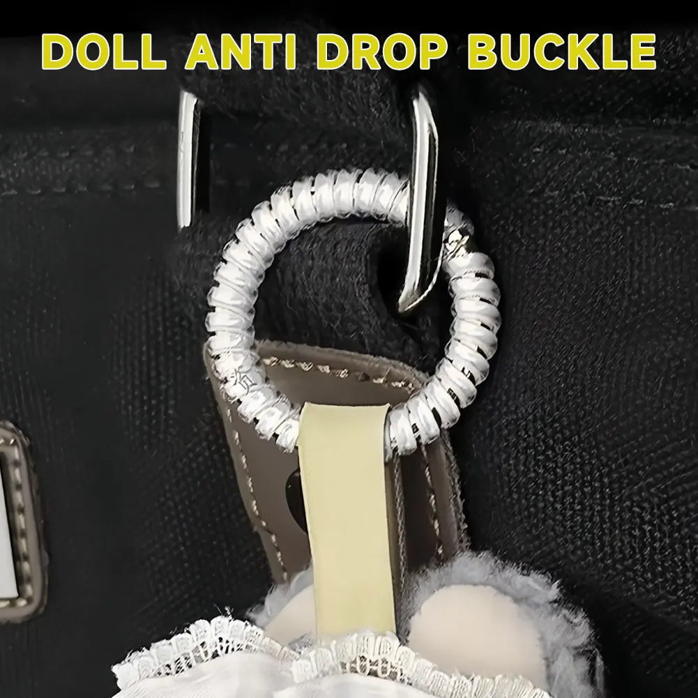 Silicone Rope for Labubu Anti Drop Buckle Keychain Protection Ring Transparent Winding Fixed Anti Drop