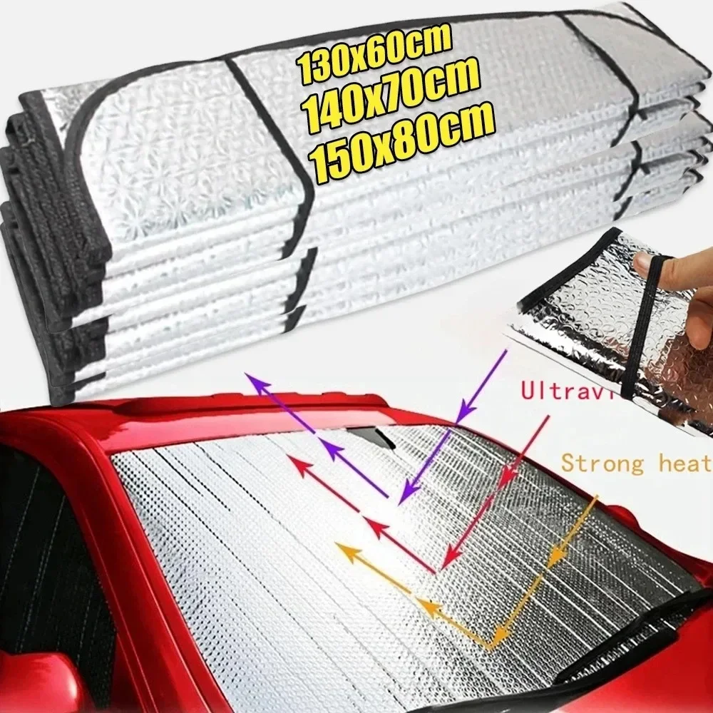 

Foldable Universal Car Windscreen Sunshade Cover Sun UV Protection Lightable Sun Visor Covers Car Windscreen Sun Shade