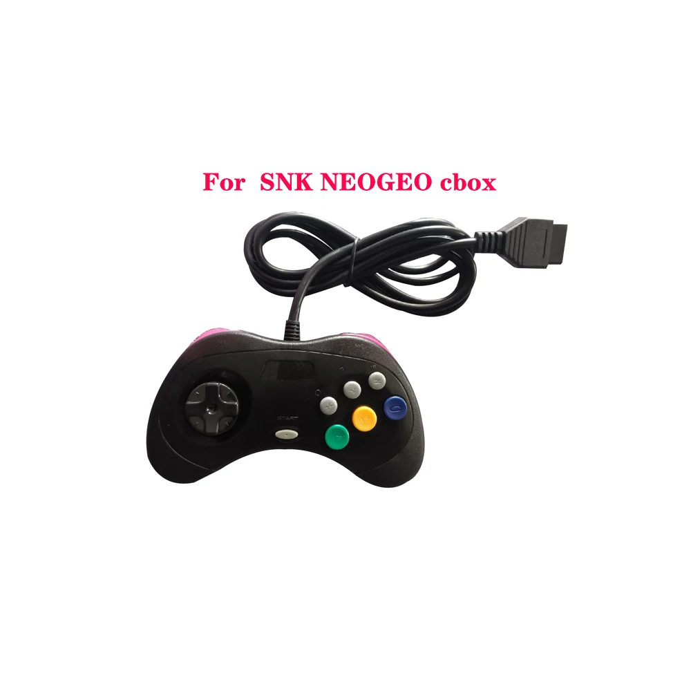 

10pcs High quality 15pin transparent black wired game controller for SNK NEOGEO cbox game console Accessory Joystick