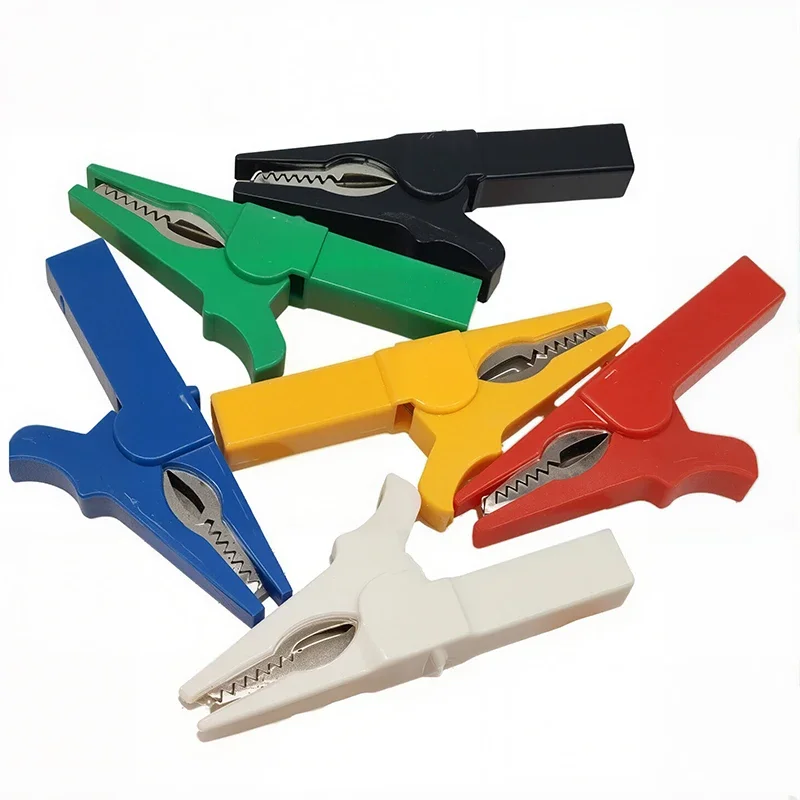 4mm Multimeter Pen Cable Probes Alligator Clip 55mm Battery Test Crocodile Clamp Connector for Banana Plug Alligator Clip 6pcs