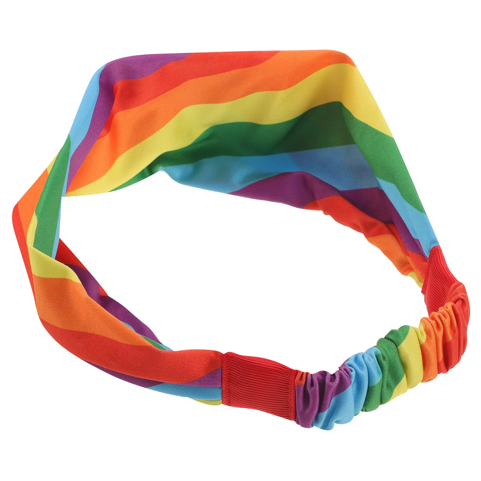 

Резинка для волос Rainbow Yoga: эластичная, впитывающая пот повязка для бега, тренировок и фитнеса, радужная, стильная, разноцветная