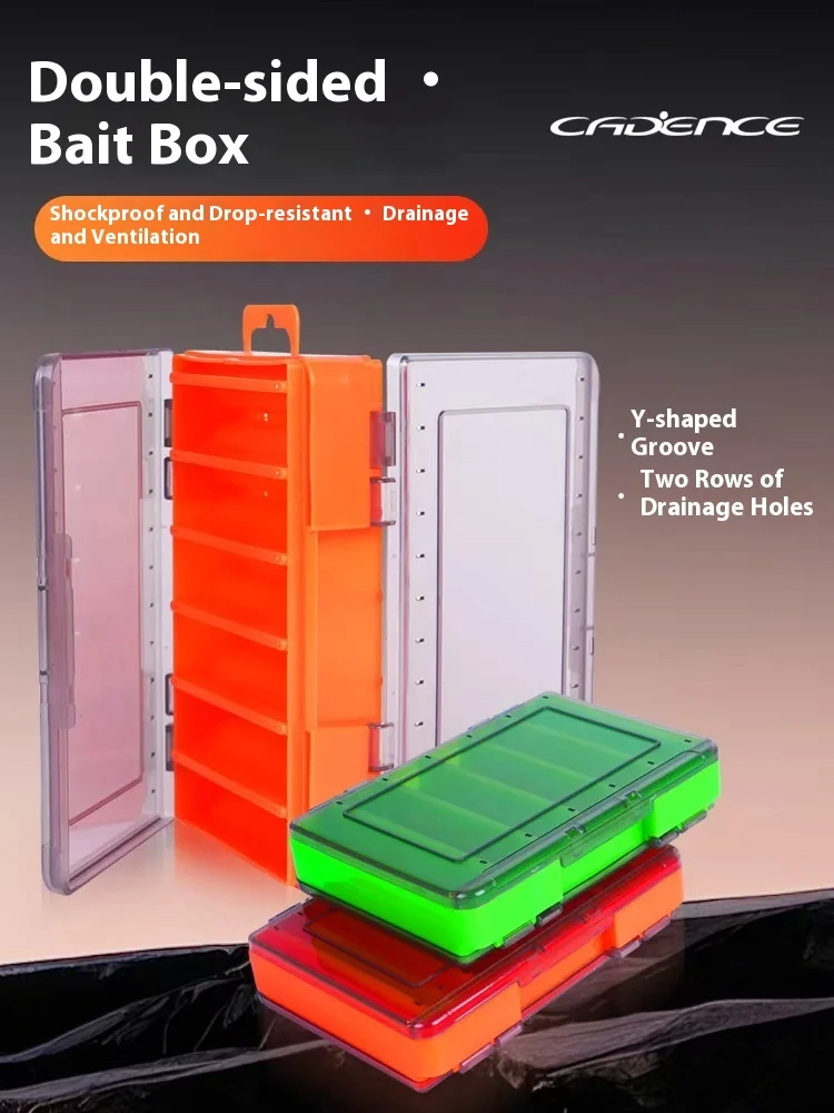Kaidensi Double-Sided Bait Box, Fake Bait, Micro-Item Storage Box, Large-Capacity Portable Multi-Functional Thickened Bait Box