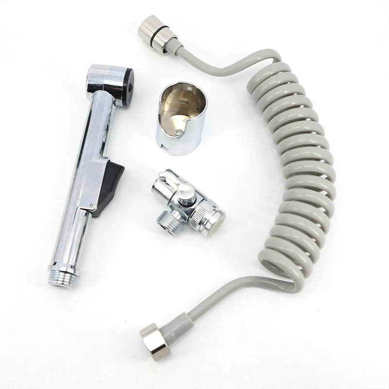 ABS press Handheld Hose Spray Shower Head hose Toilet Bidet Douche Bathroom Shower Self Cleaning Sprayer Kit water tap valve