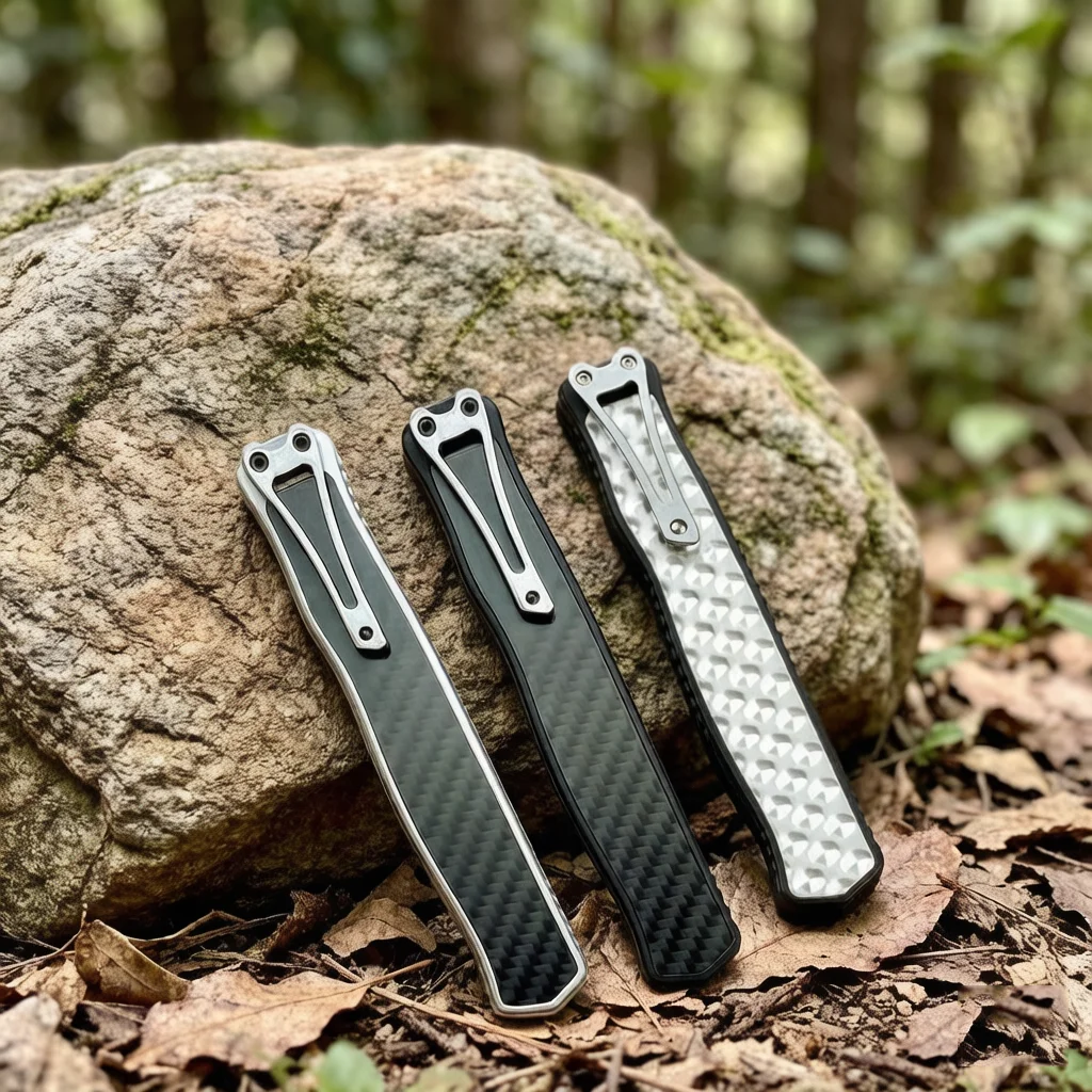 Outdoor Camping Hiking Pocket Knife Aluminum Alloy Handle Foam Texture EDC Tool Fishing  Gear Multi-functional Utility Knife