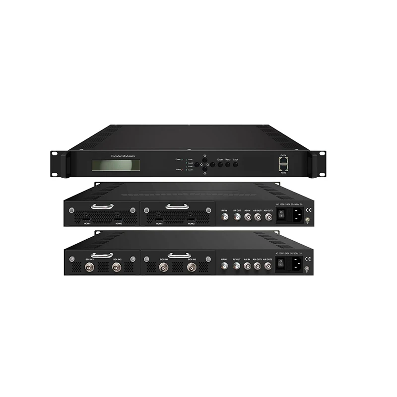 DMB-9582  All in One MPEG2 H264 4 Channels SD HD SDI ATSC Modulator MPEG2 DVB-C Modulator