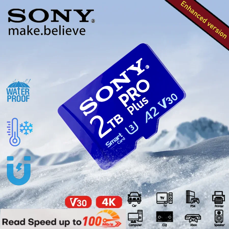 

Sony-High Speed 2TB, 1TB Micro SD Memory Card for DJI Drones, Nintendo Switch, PS4 Camera, Phone - Storage Accessory, Class 10,