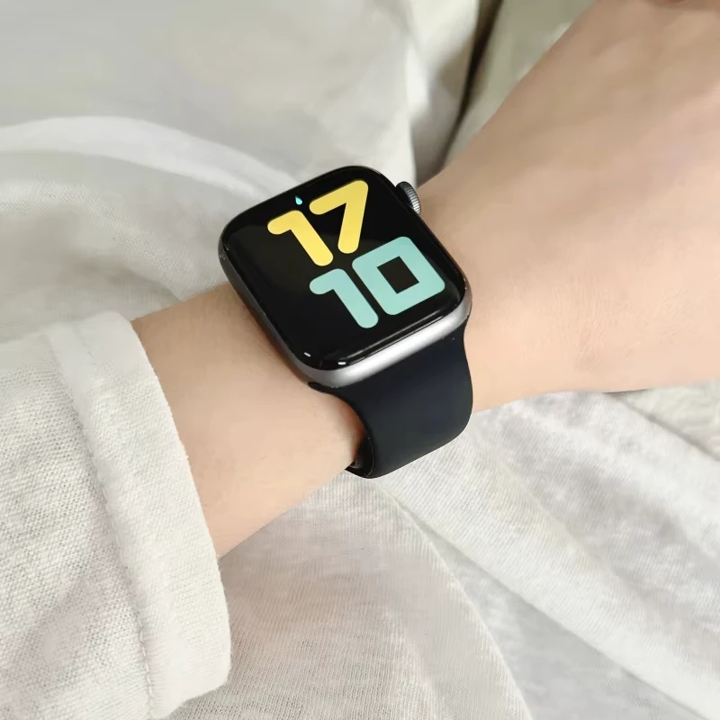 Apple Watchバンド用ストラップ 46mm 42mm 45mm 44mm 40mm シリコンスポーツブレスレット iwatch シリーズ 11 10 - 8 7 6 5 4 SE 9 Ultra 3/2 49mm対応