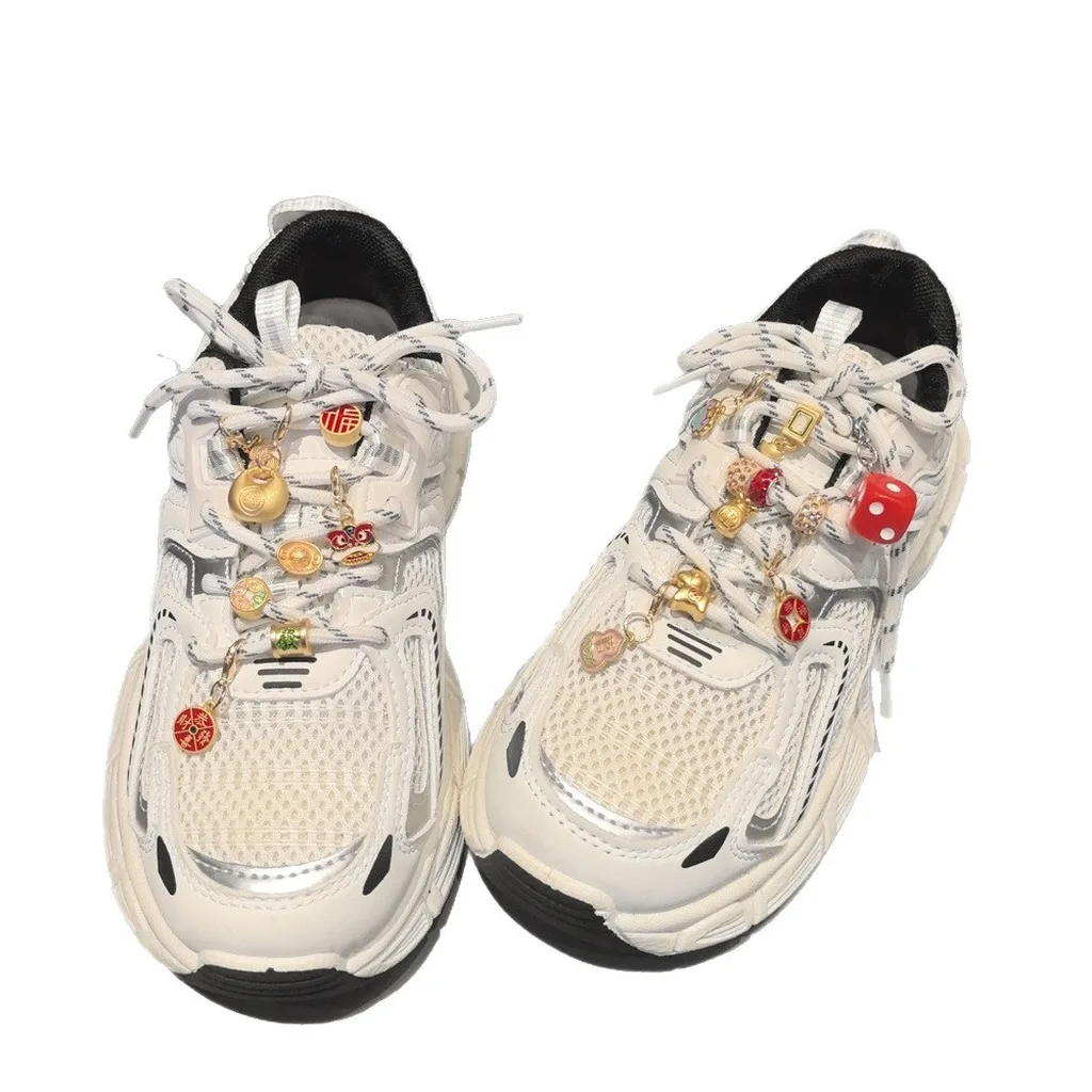 Fortune Gourd Shoe Charm Traditional Lion Dance Shoe Decoration Chinese Plush Shoe Charm Decorative For Casual Shoes Festivals