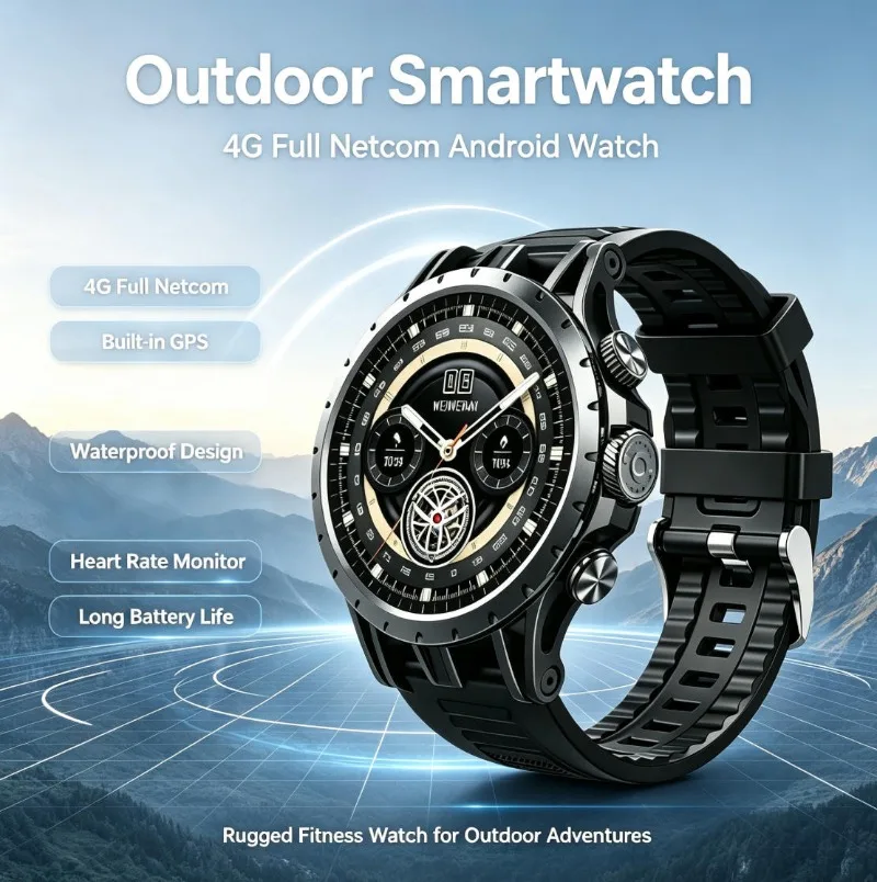 2026 Q85 4G SIM Smartwatch for Men Outdoor GPS Independent Call HD Camera Real‑Time Health Fitness Watch