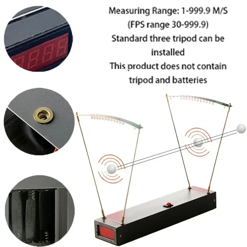 New Speed Meter 30-9999 FPS Speed Meter for Shooting Chronograph Speed Meter Velocimetry Bullet Slingshot Speed Measuring Tools
