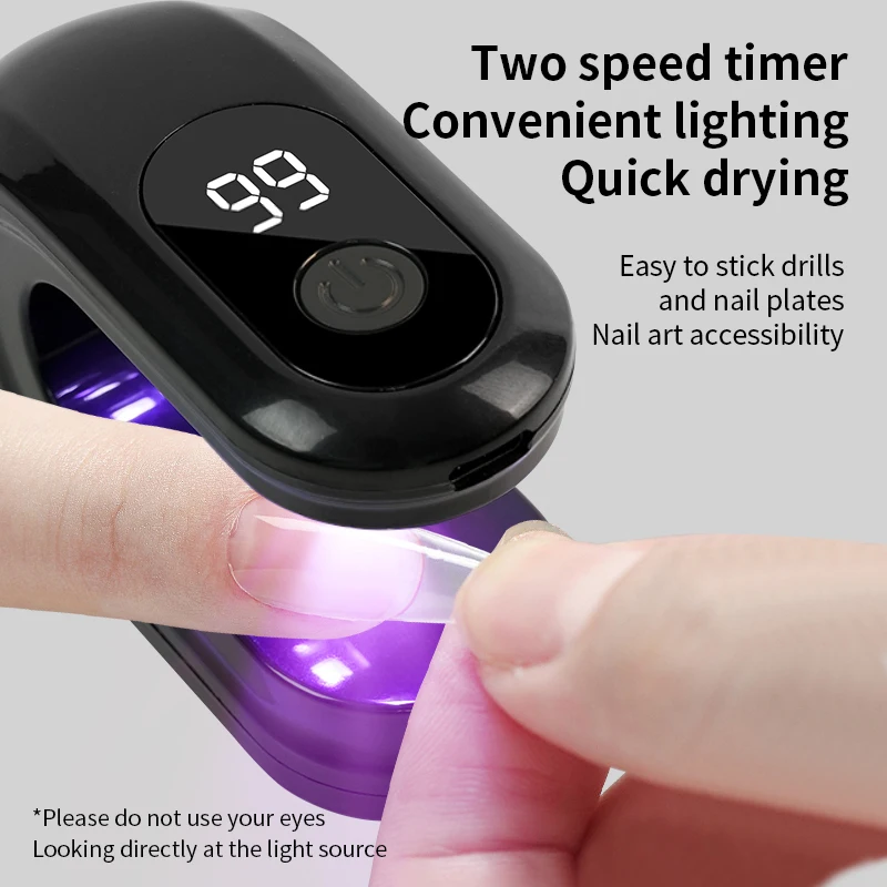 Mini lampe sèche-ongles UV LED, avec écran LCD, minuterie 30/60S, vernis Gel à durcissement rapide, outil de manucure Portable USB, nouveauté 2025