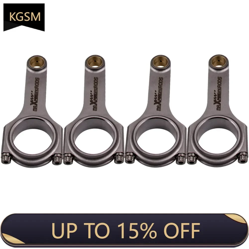 

MaXpeedingrods H Beam Connecting Rods For Mazda MZR Ford Duratec 2.5 4340 ARP 2000 Bolts