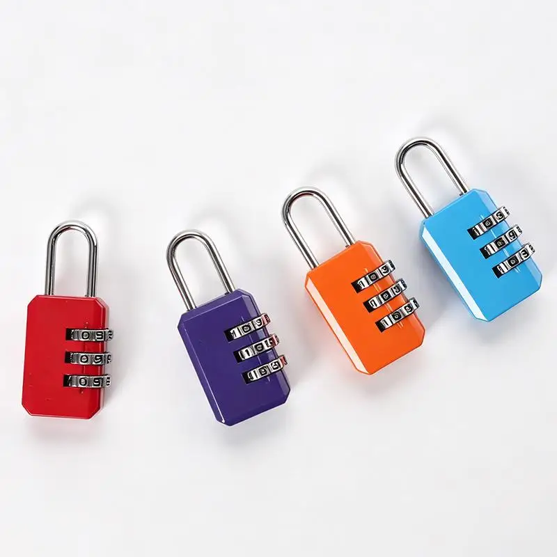 Zinc Alloy 3 Digits Number Lock Combination Padlock Password Padlock For School Gym Locker Outdoor 3-Position Travel Padlock