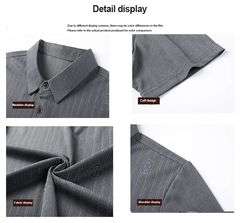 Polo de manga corta para hombre, camisa informal de negocios, a la moda, novedad de verano