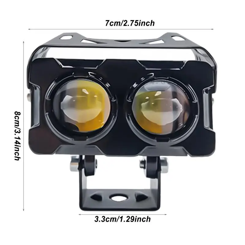 LED Motorrad Scheinwerfer LED Fahrlicht Super Helle Motorrad Scheinwerfer Doppel Farbe Hilfs Offroad Motorrad