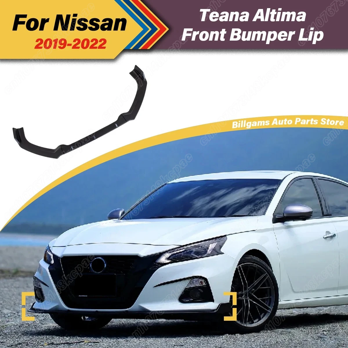 

Для Nissan Altima 2019 2020 2021 2022, автомобильный передний бампер, спойлер для губ, спойлер для губ, комплект украшений, аксессуары