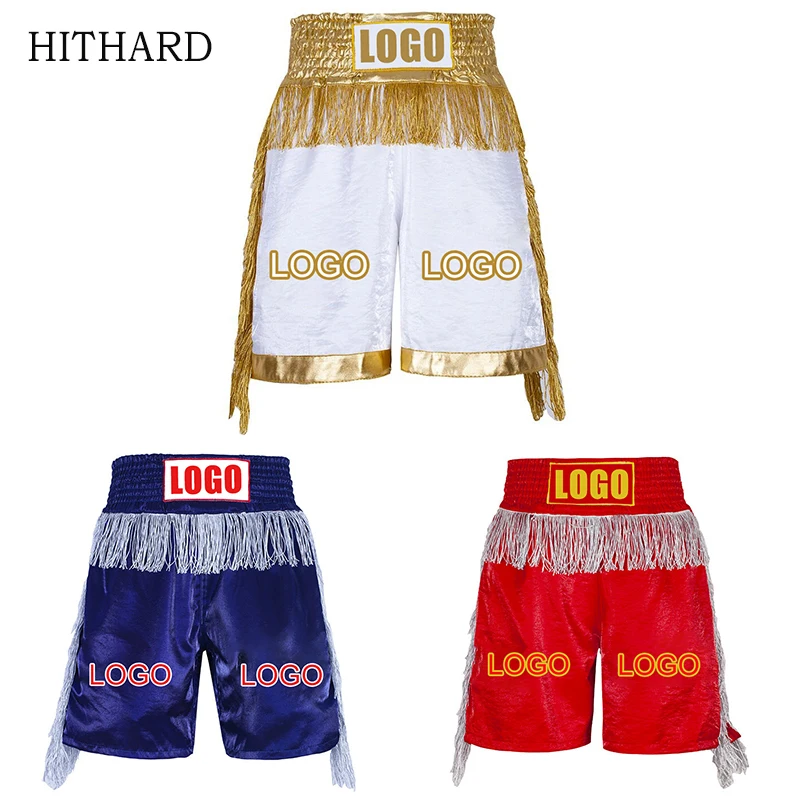 

Boxing Shorts Muay Thai Shorts Men Women Child Custom Logo Martial Arts MMA Clothing Combat Cage Fight Kickboxing Training Pants