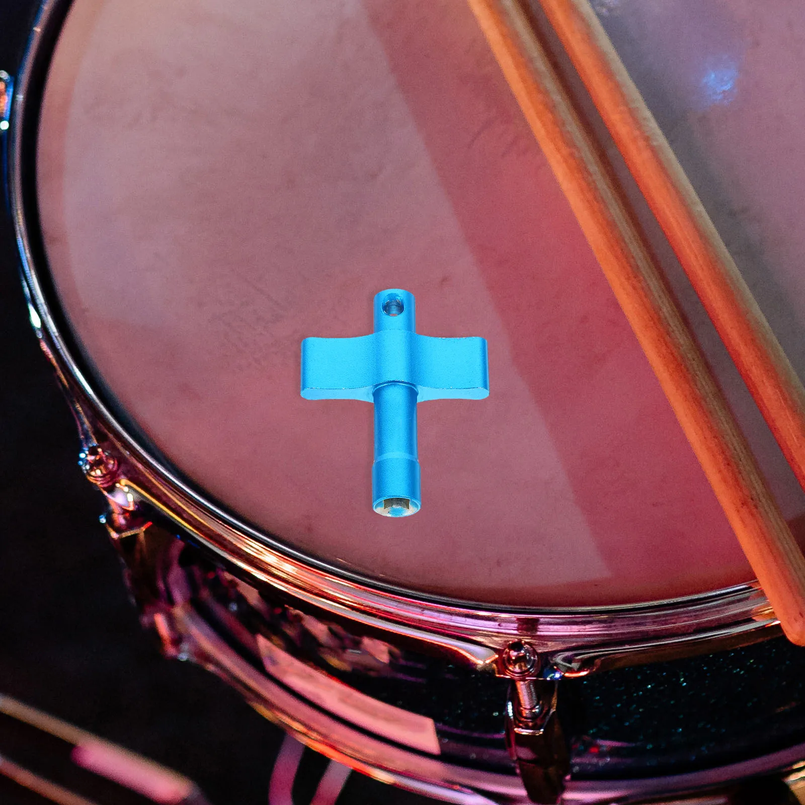 

Blue Drum Wrench Metal Tool for Percussion Drum Tuning Keys Smooth Surface Durable Practical Drummer Accessory