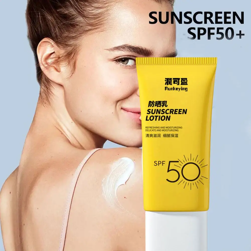 Crema Solar blanqueadora para el cuerpo y la cara, crema protectora con bloqueador solar, control de aceite, hidratante, antienvejecimiento de la piel, 50 FPS Q1M6