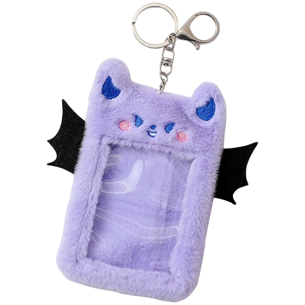 Plush Card Holder Purses Cards Credit Case Stuffed Animal Key Fob Cute Clip