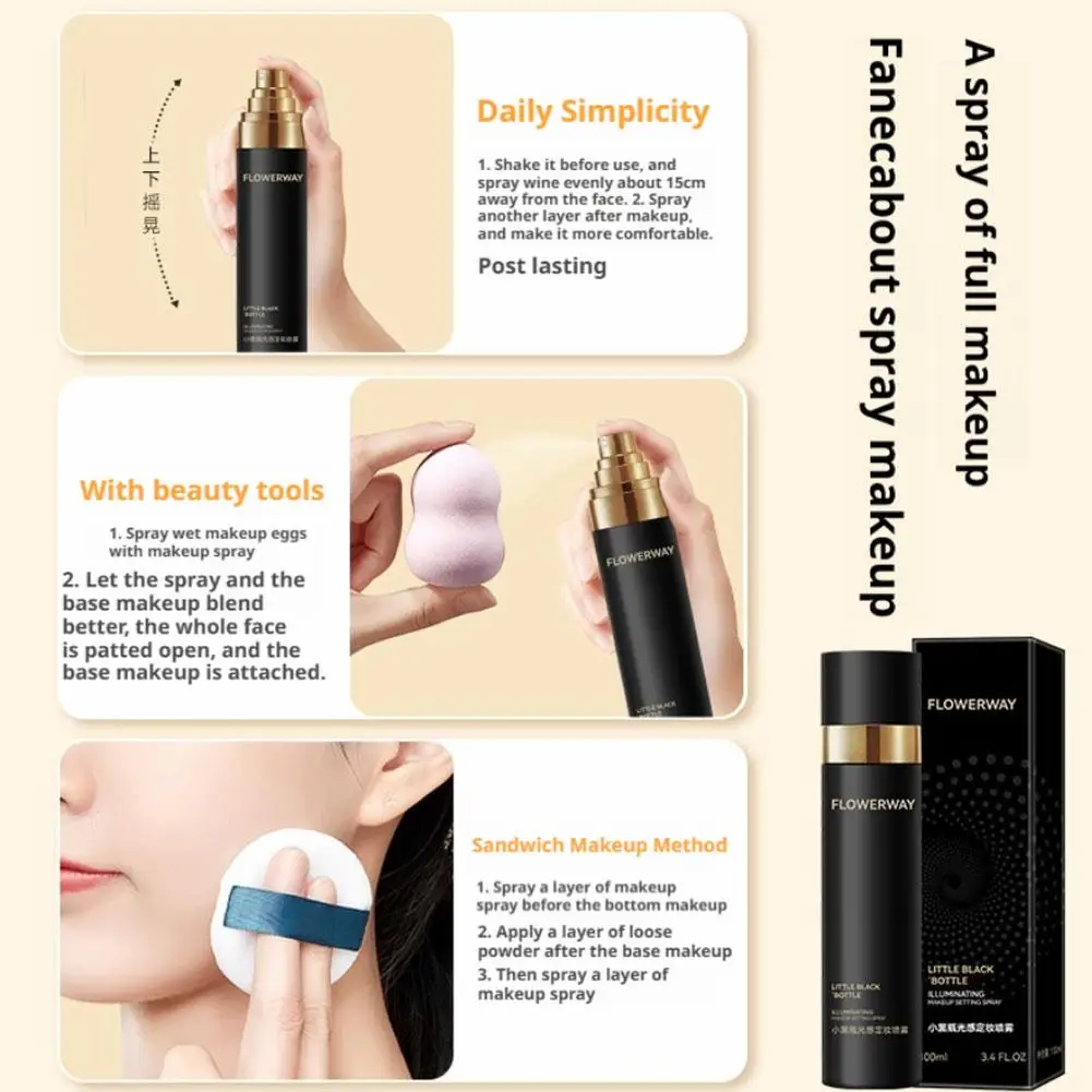 Makeup Setting Spray For Face Transfer-proof Long-lasting Oil-free No Creasing No Separation Refreshing Quick Fixer Makeup Spray
