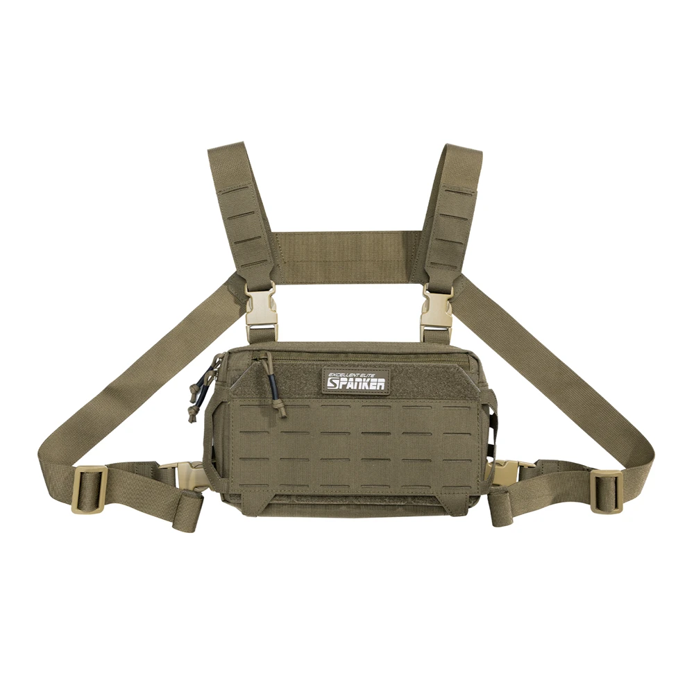 Taktische Brust Taschen Jagd Weste Outdoor Camping Schulter Rucksack Männer Motorrad Tasche Radfahren Klettern Bauch Fanny Pack Fahrrad – Detail 2