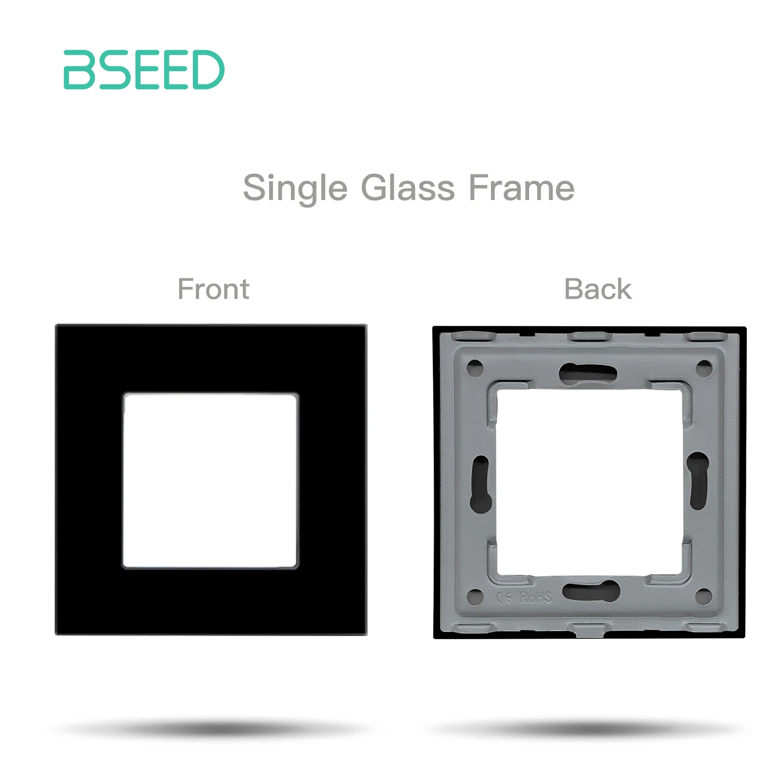 BSEED Mechanische Taste Schalter Modul Teil 1/2/3Gang 1/2Way Steckdose Funktion Teile Glas Rahmen weiß Schwarz DIY Kombination